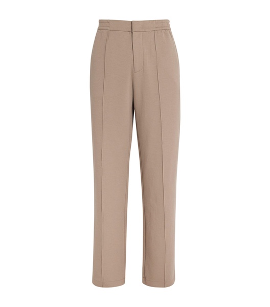 Cotton-Blend Straight Trousers