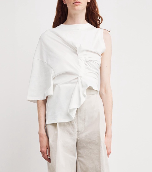 Organic Cotton Asymmetric Knot Top