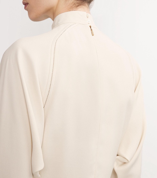Batwing-Sleeve Midi Dress