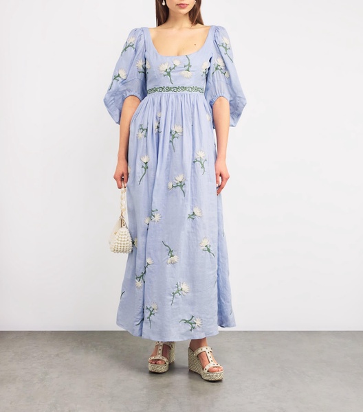 Linen Viviane Soledad Maxi Dress