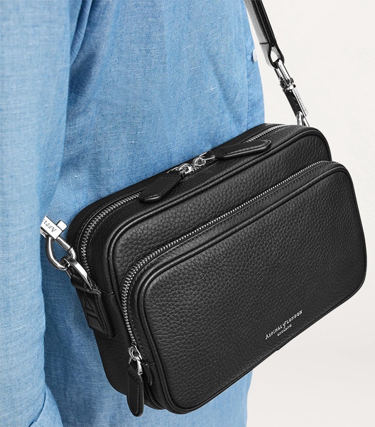 Leather Reporter East West Messenger Bag