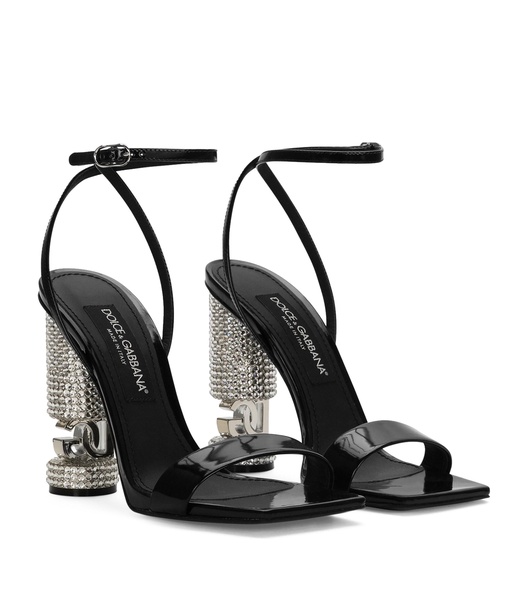Calfskin Embellished Heeled Sandals 105