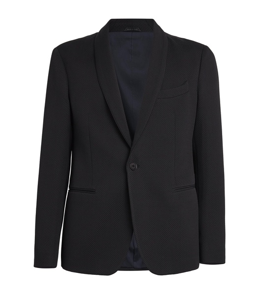Silk-Blend Shawl-Lapel Blazer