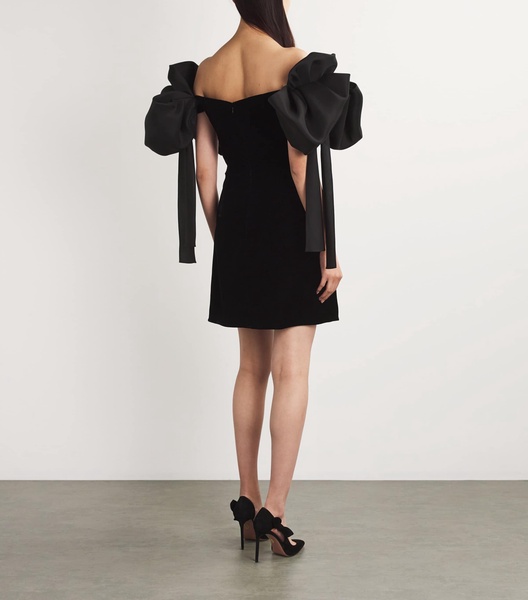 Velvet Off-The-Shoulder Mini Dress