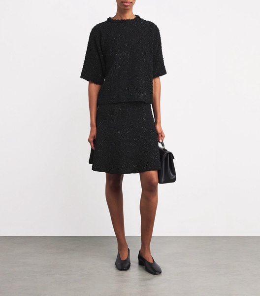 Sequinned Short-Sleeve Sweater