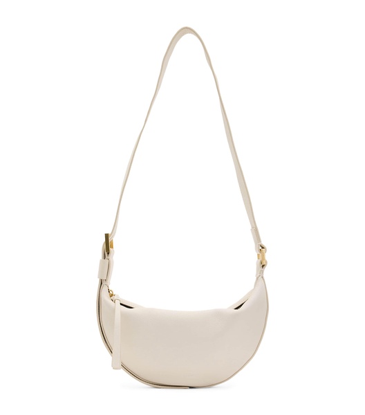 Leather Half Moon Cross-Body Bag