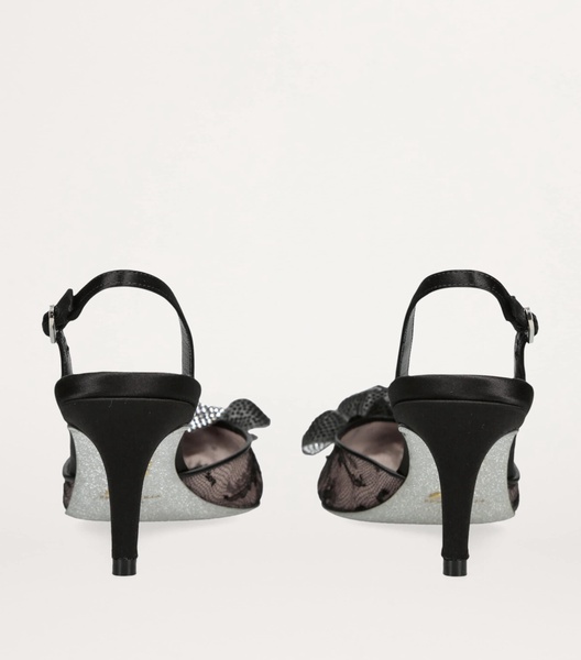 Flower Slingback Heels 60