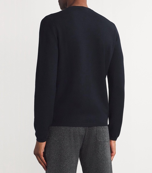Virgin Wool-Blend Jacquard Logo Sweater