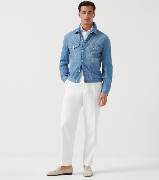 Cotton-Linen Piqué Polo Shirt