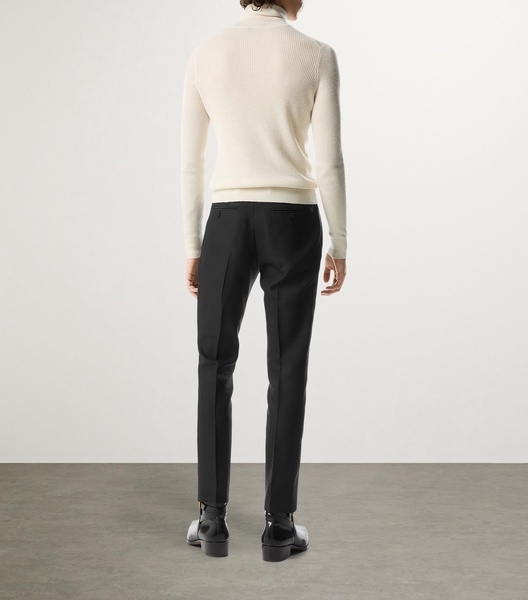 Wool-Silk-Cashmere Rollneck Sweater