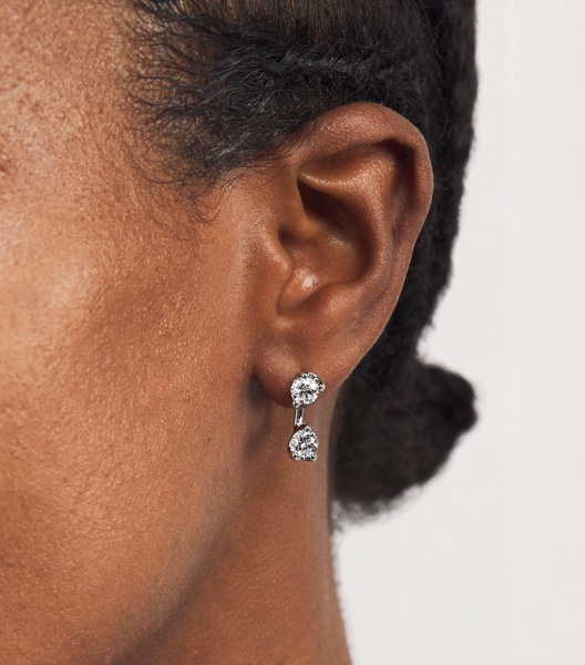 White Gold and Diamond Orbit Single Earring