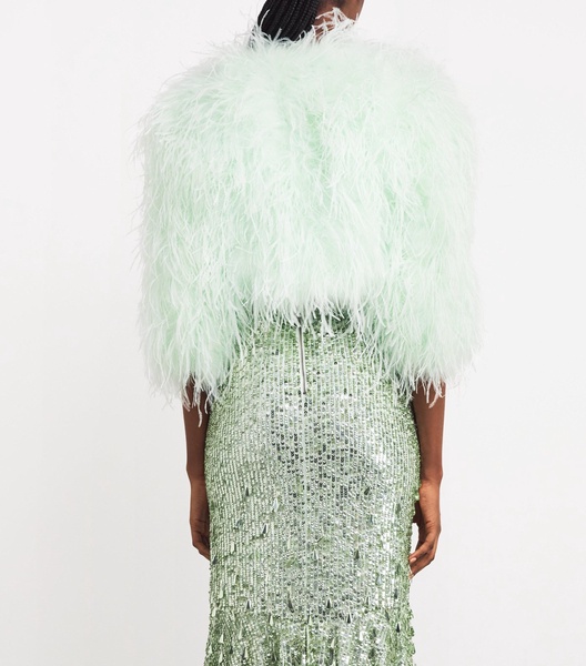 Ostrich Feather Kidman Jacket