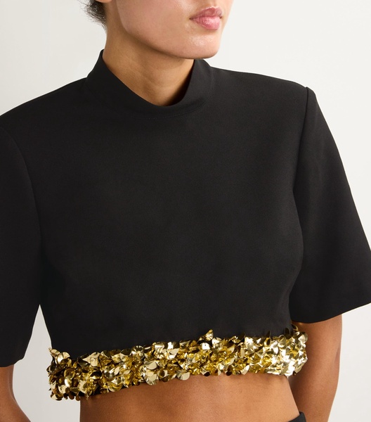 Embellished Jalen Crop Top