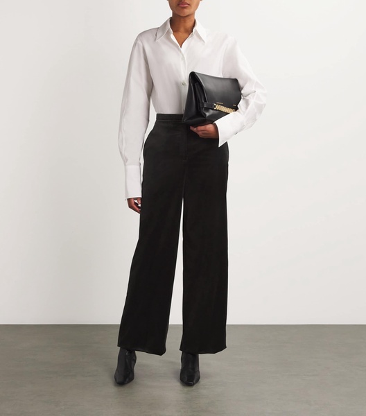Cotton Wide-Leg Amanda Trousers