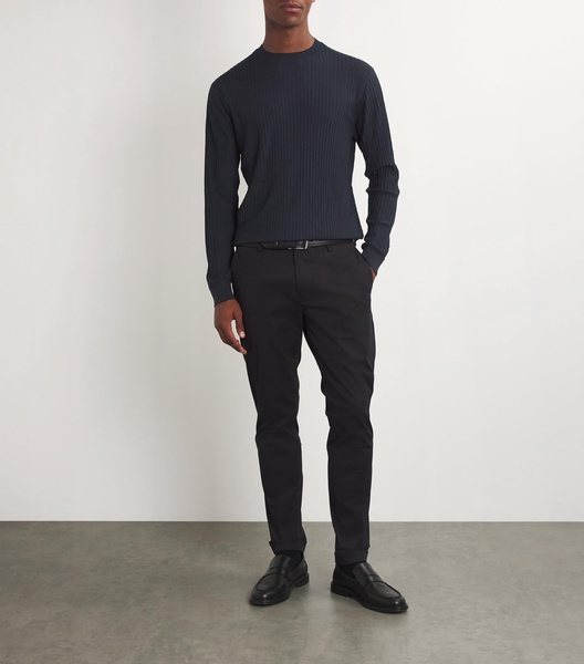 Virgin Wool-Blend Ribbed Sweater