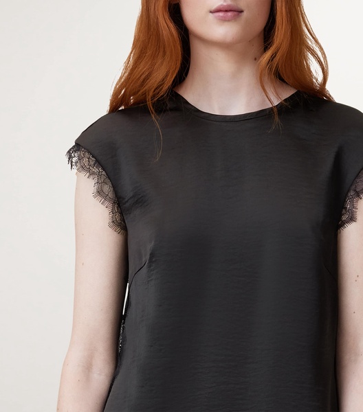 Lace-Trim Lyra Midi Dress
