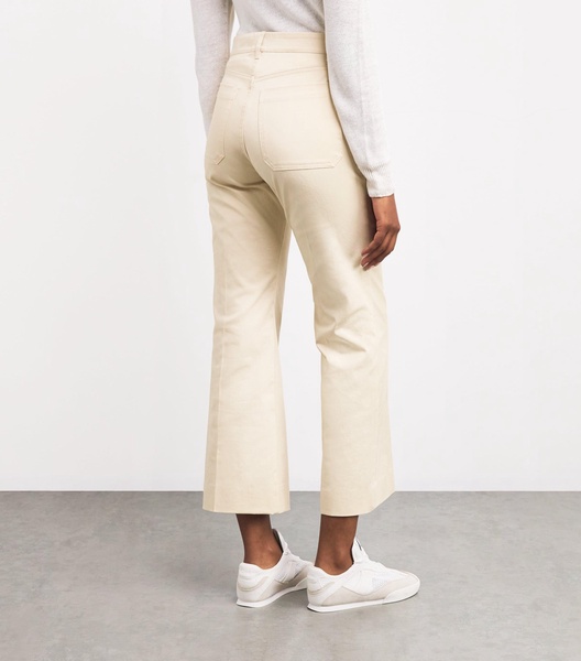 Stretch-Cotton Flared Trousers