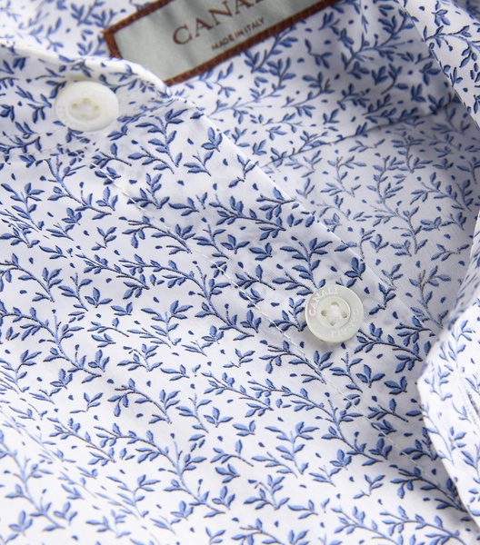 Cotton-Blend Print Shirt