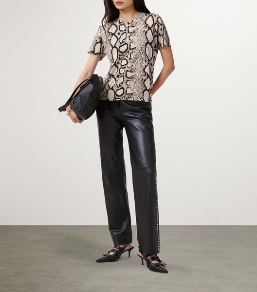 Wool Snakeskin Print Anouk T-Shirt
