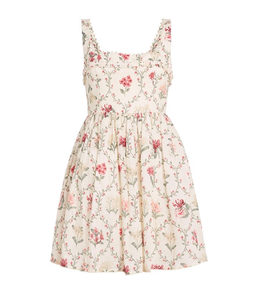 Linen Barbara Orquidea Mini Dress