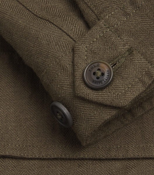 Linen Herringbone Utility Jacket