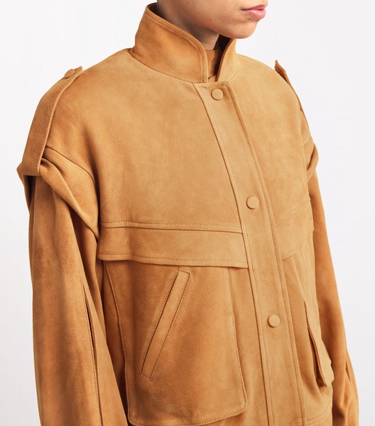 Lambskin Suede Oversized Jacket