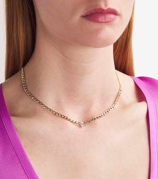 Yellow Gold and Diamond Pendant Necklace