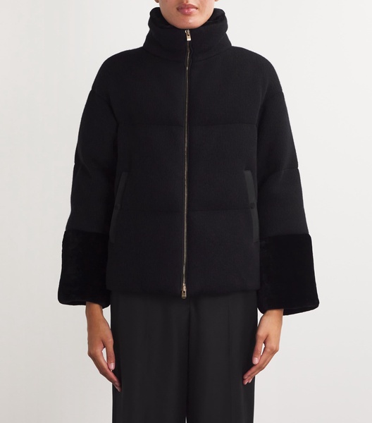 Cashmere Quilted Puffer Jacket
