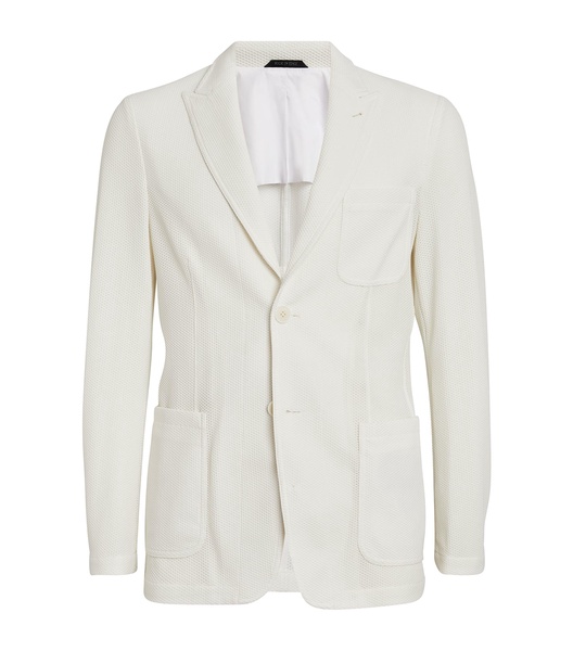 Waffle-Knit Blazer