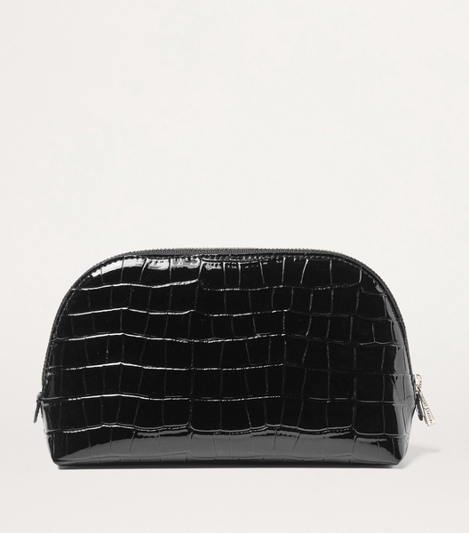 Small Croc-Embossed Wash Bag