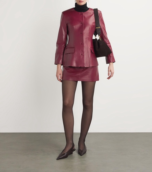 Leather Padded Blazer