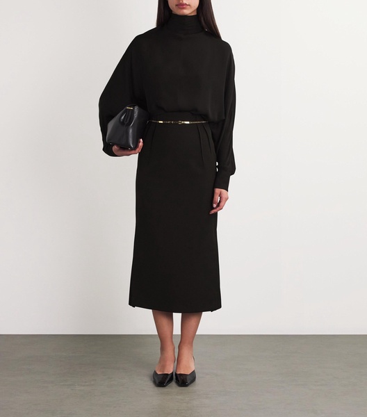 High-Waist Tolmin Midi Pencil Skirt