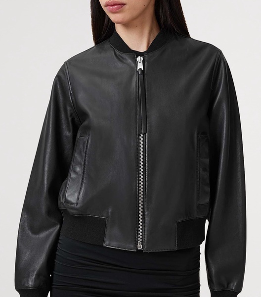 Leather Orten Bomber Jacket