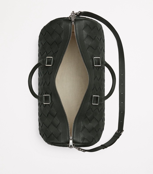 Leather Intrecciato Cabin Duffle Bag