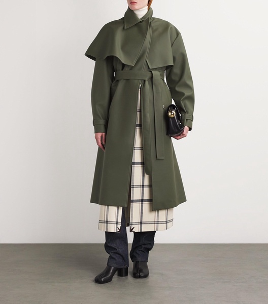 Rubber Asymmetric Trench Coat