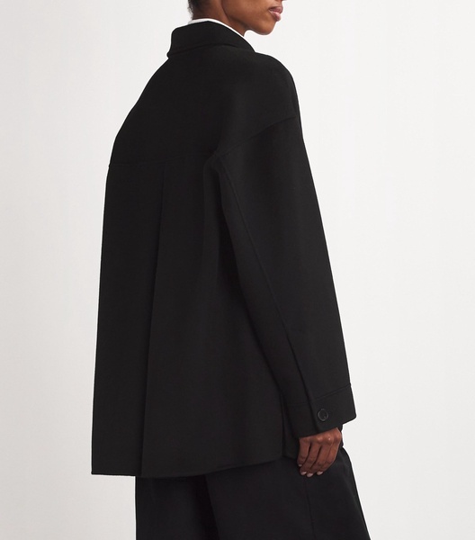 Wool-Silk Button Crane Jacket