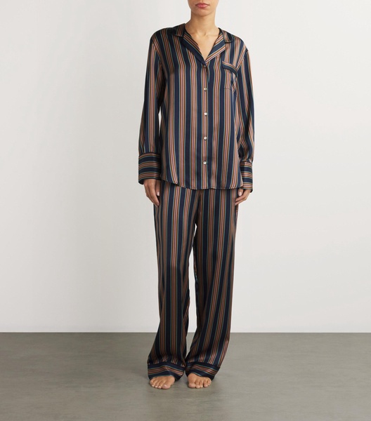 Silk Striped Pyjama Shirt