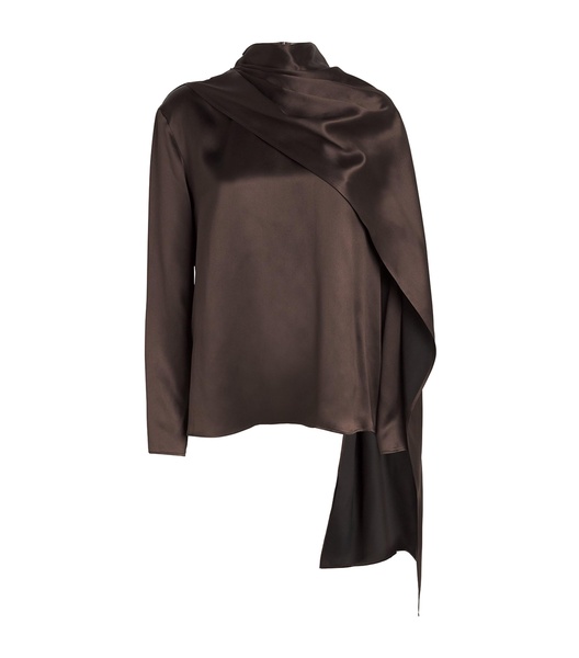 Silk Draped Blouse