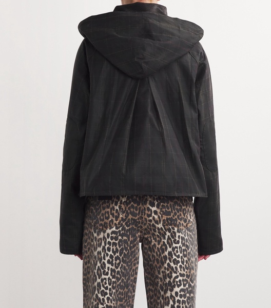 x GANNI Tartan Waxed Anorak Jacket