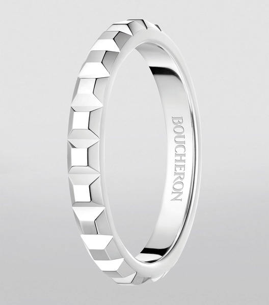 Platinum Clou de Paris Wedding Band