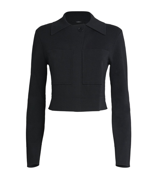 Milano-Knit Collared Jacket