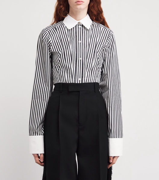 Stripe Cropped Shirt