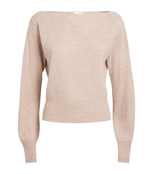 Wool-Cashmere Boat-Neck Sweater