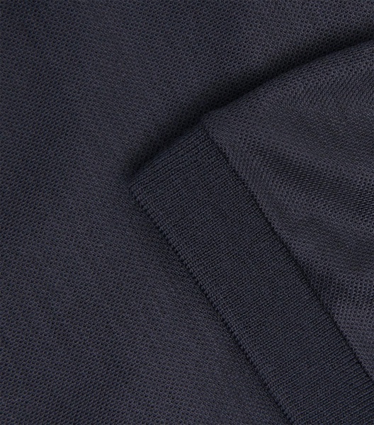 Virgin Wool Zipped Polo Shirt