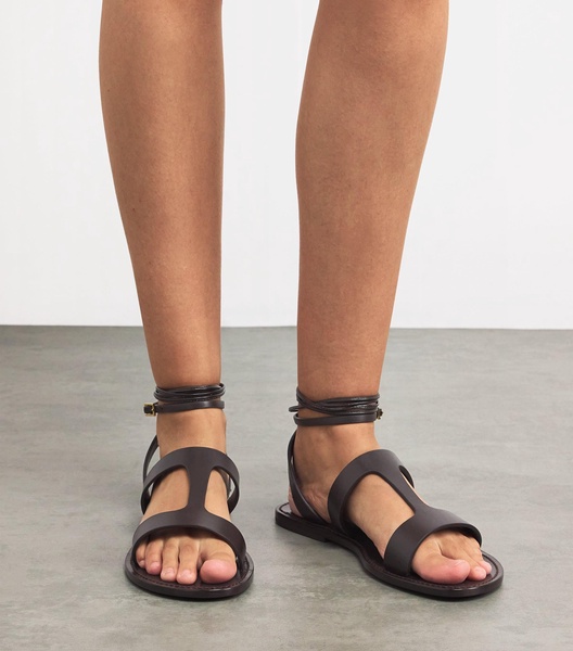 Leather Wrap-Around Sandals