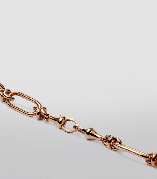 Yellow Gold Knuckle Heavy Link Chain Necklace