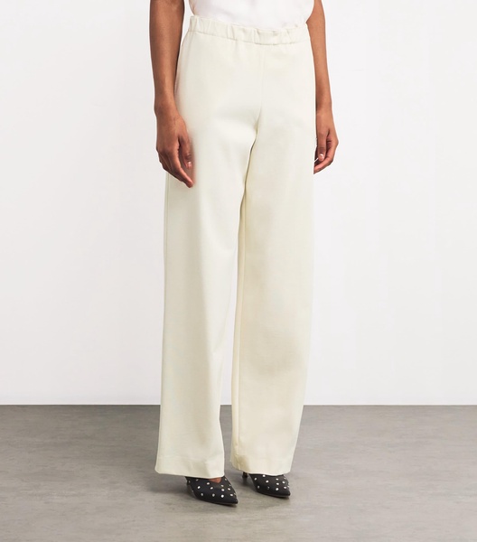 Bead-Detail Elasticated-Waist Trousers