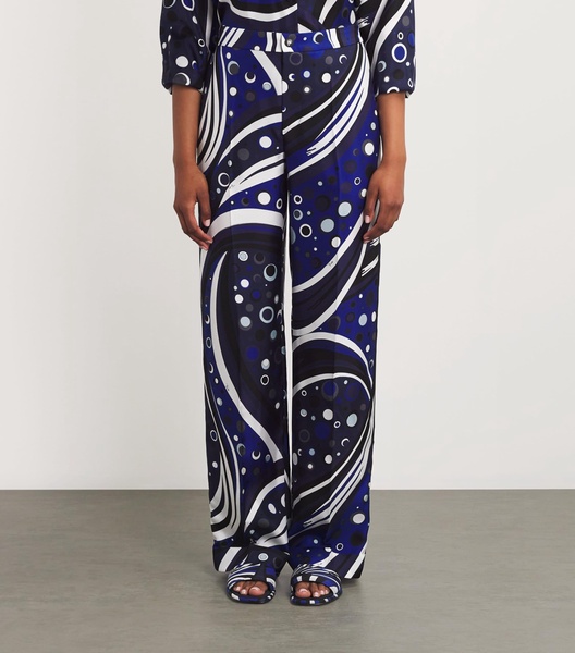 Silk Fontane Wide-Leg Trousers