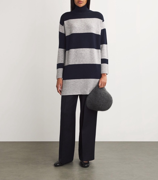 Wool-Cashmere Striped Mini Dress