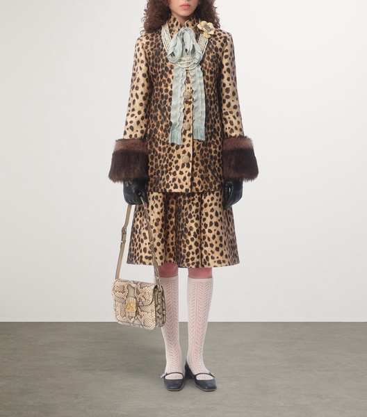 Wool Animal Print Coat